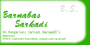 barnabas sarkadi business card